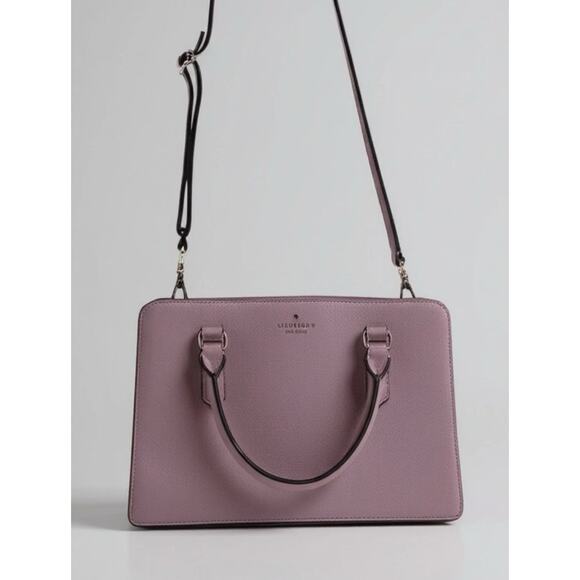 Kate Spade New York Crossbody Satchel Handbad - Light Mauve Pink Pebbled Leather - Picture 1 of 7